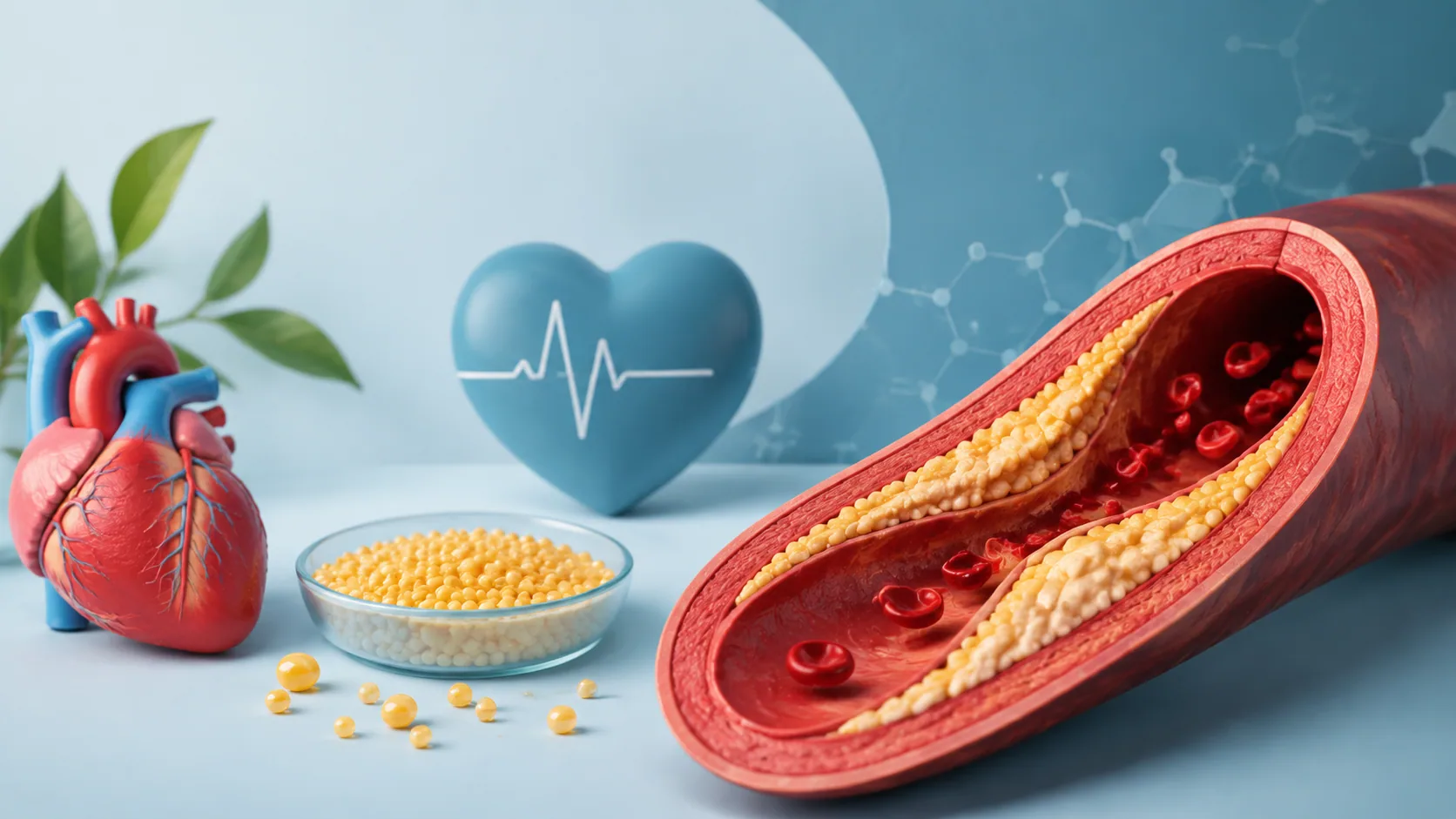 Ilustração editorial sobre colesterol alto (dislipidemia)