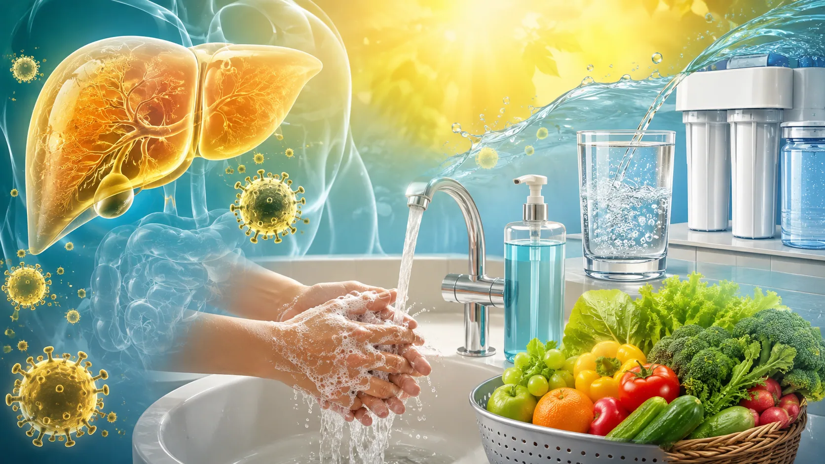 Ilustração editorial sobre hepatite A