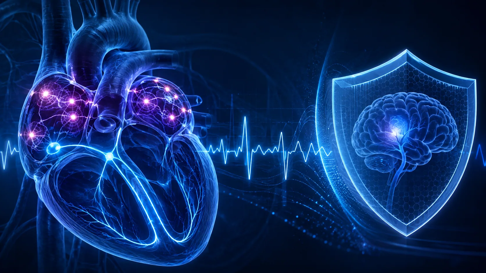 Ilustração editorial sobre fibrilação atrial