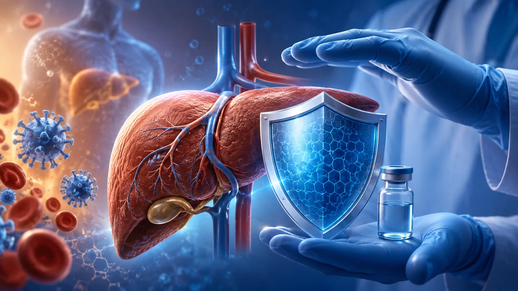 Ilustração editorial sobre hepatite B