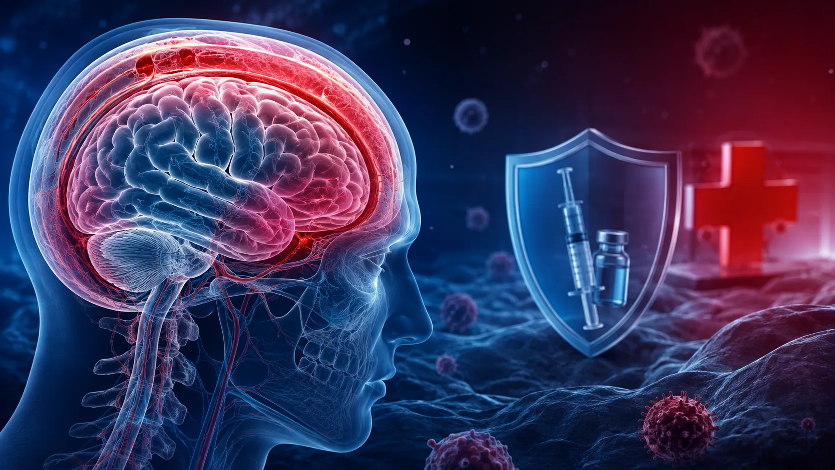 Ilustração editorial sobre meningite