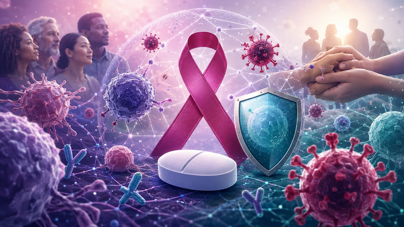 Ilustração editorial sobre HIV e aids