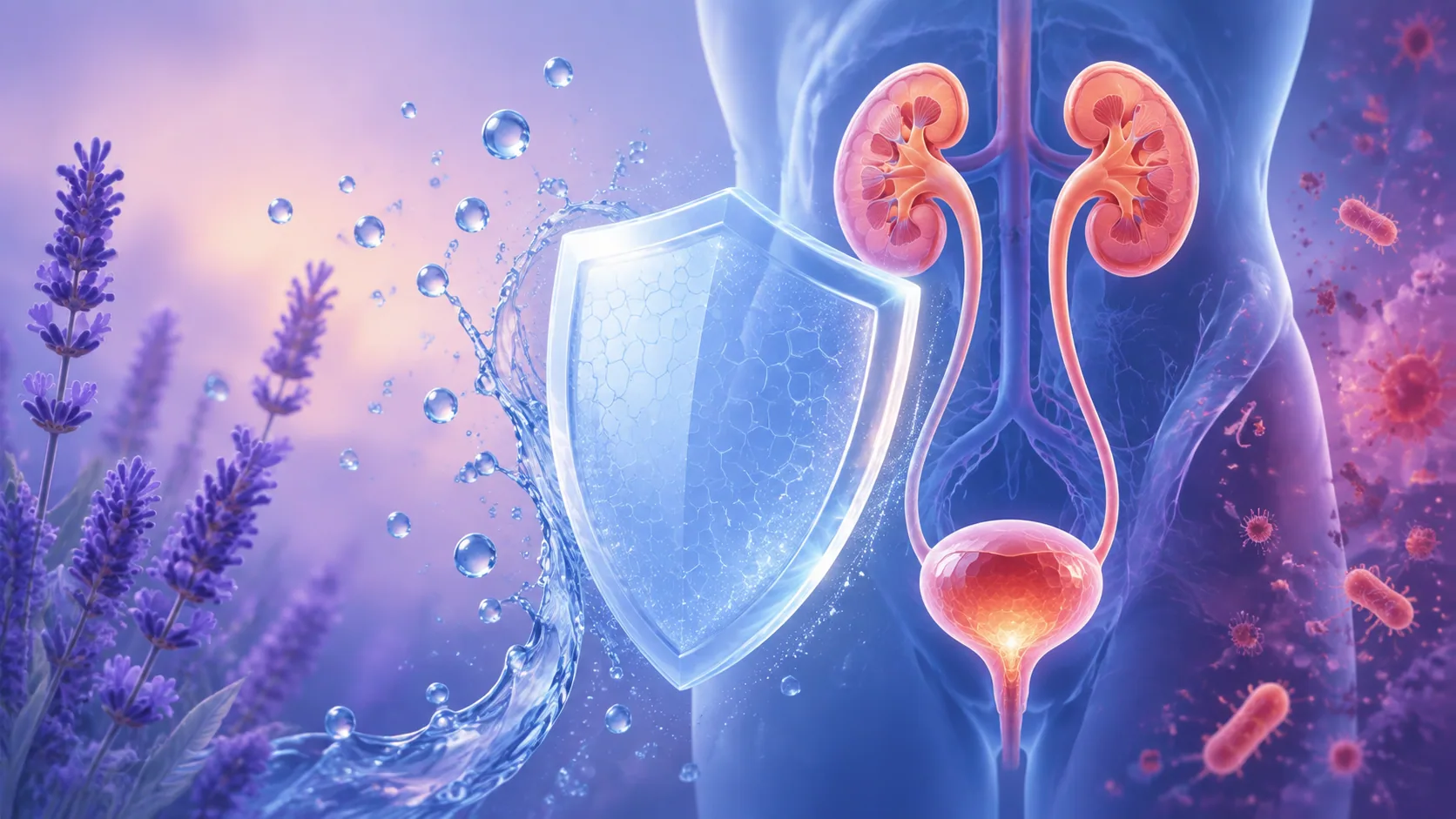 Ilustração editorial sobre infecção urinária
