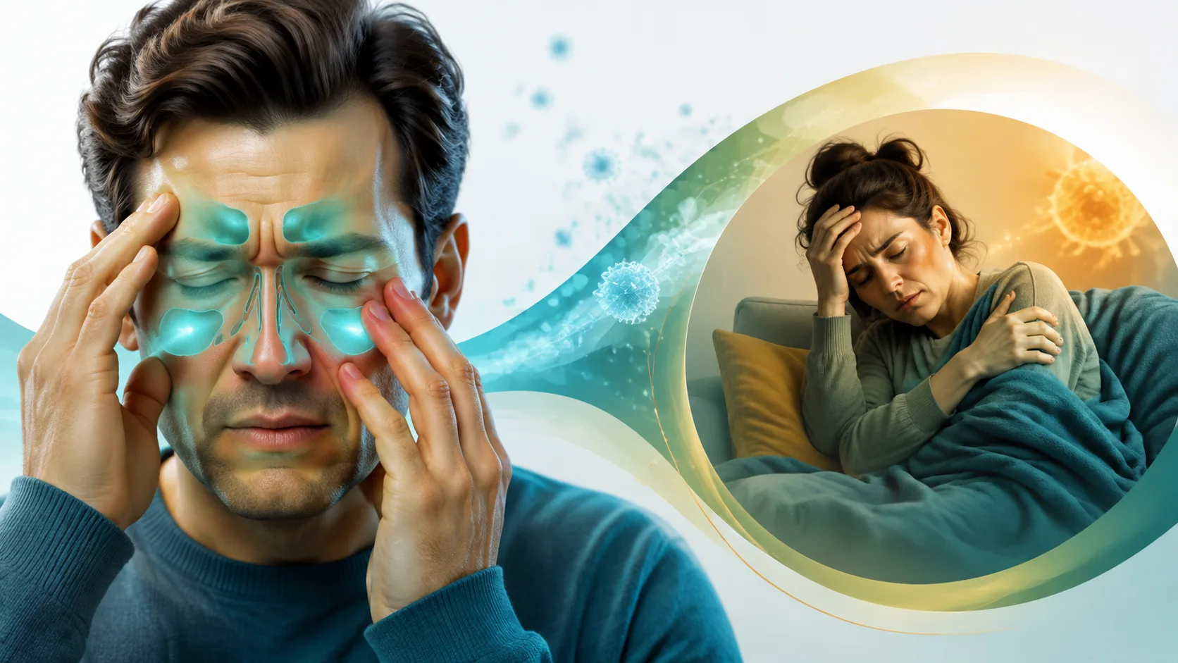 Imagem editorial sobre Gripe e sinusite: o que é e quais são os principais sintomas?
