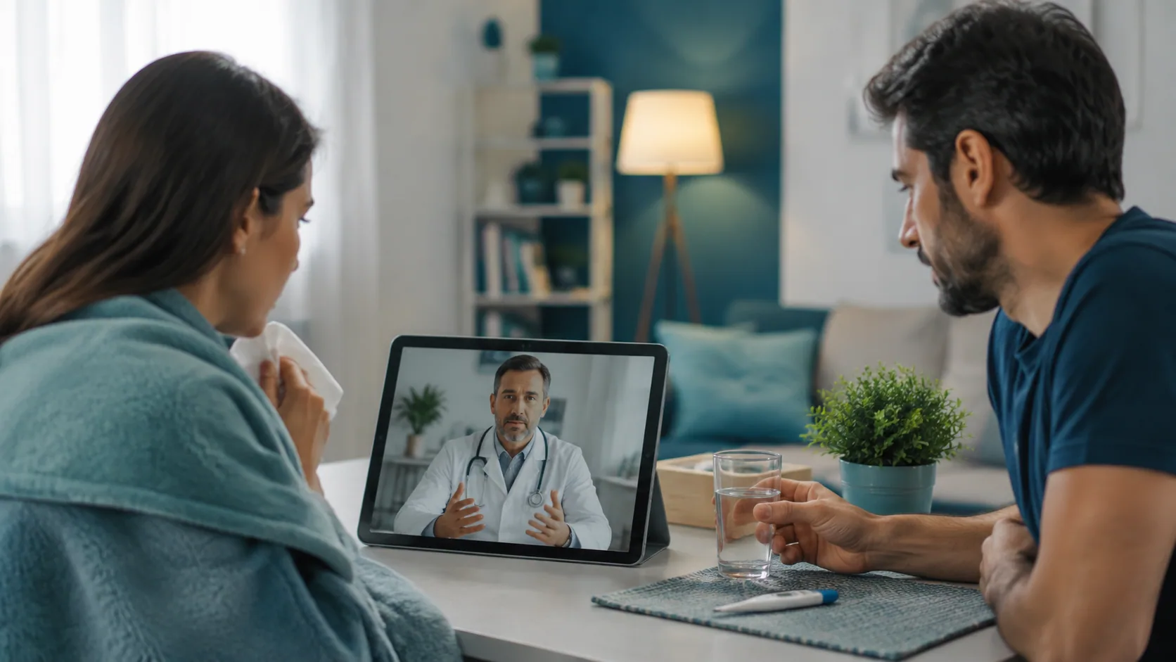 Imagem editorial sobre É possível avaliar gripe e influenza em uma consulta médica online?