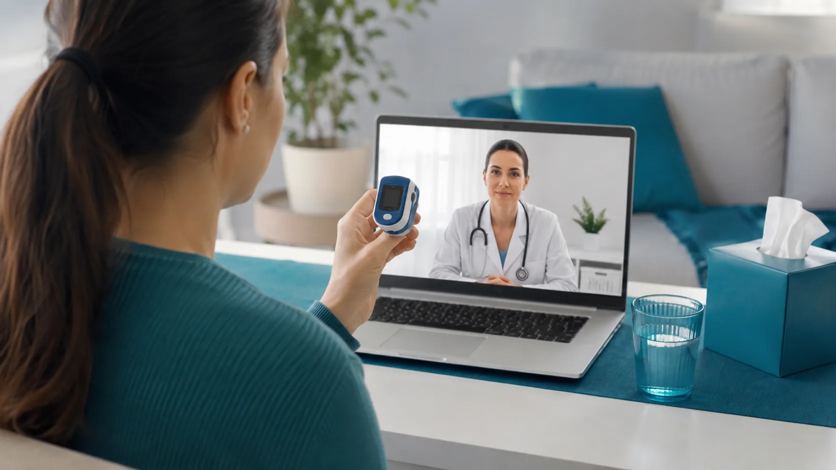 Imagem editorial sobre É possível avaliar Covid-19 em uma consulta médica online?