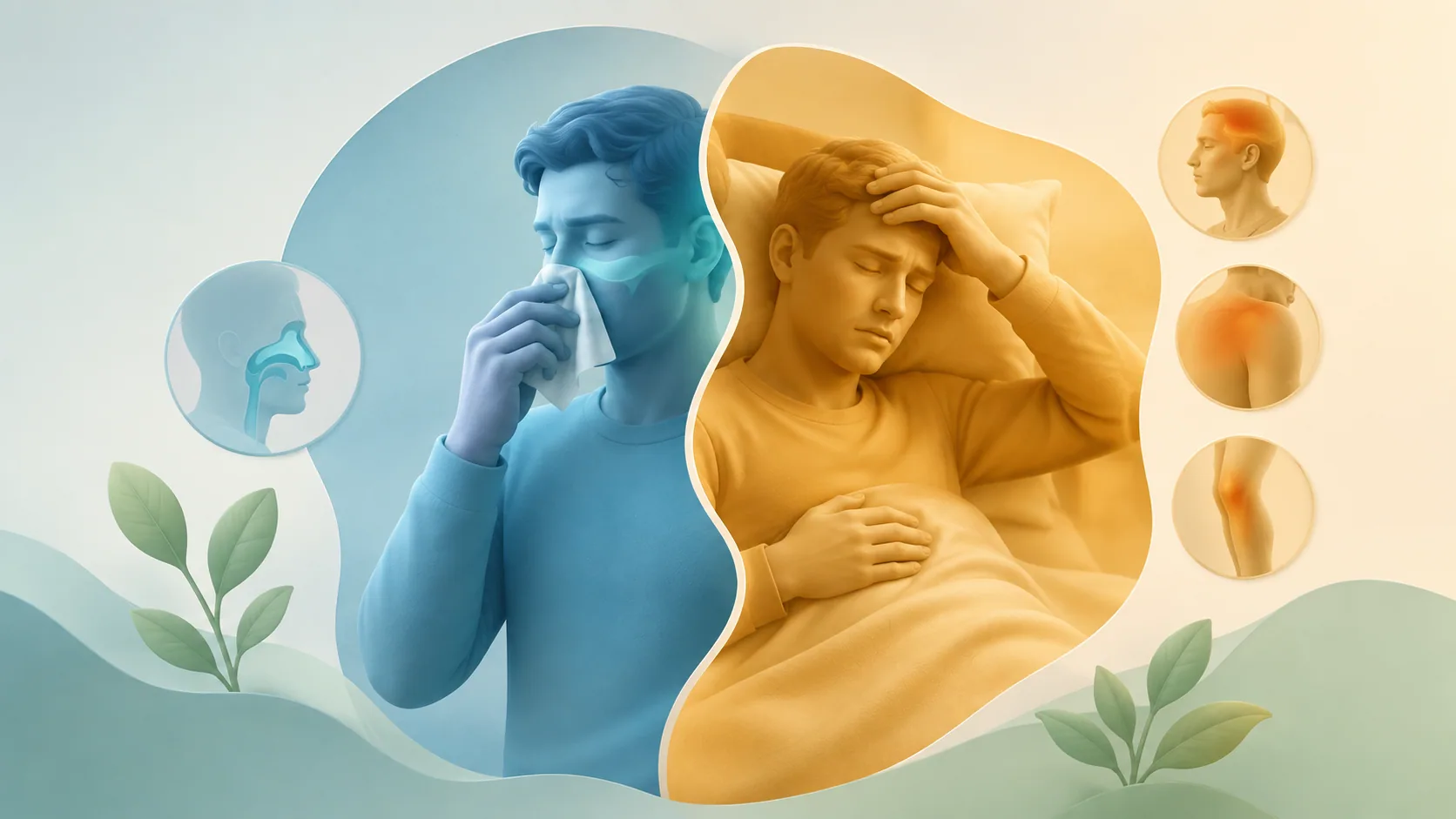 Imagem editorial sobre Gripe ou resfriado? Guia prático para diferenciar os sintomas